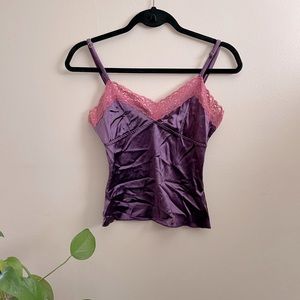Women’s tank/intimates | Purple with pink lace